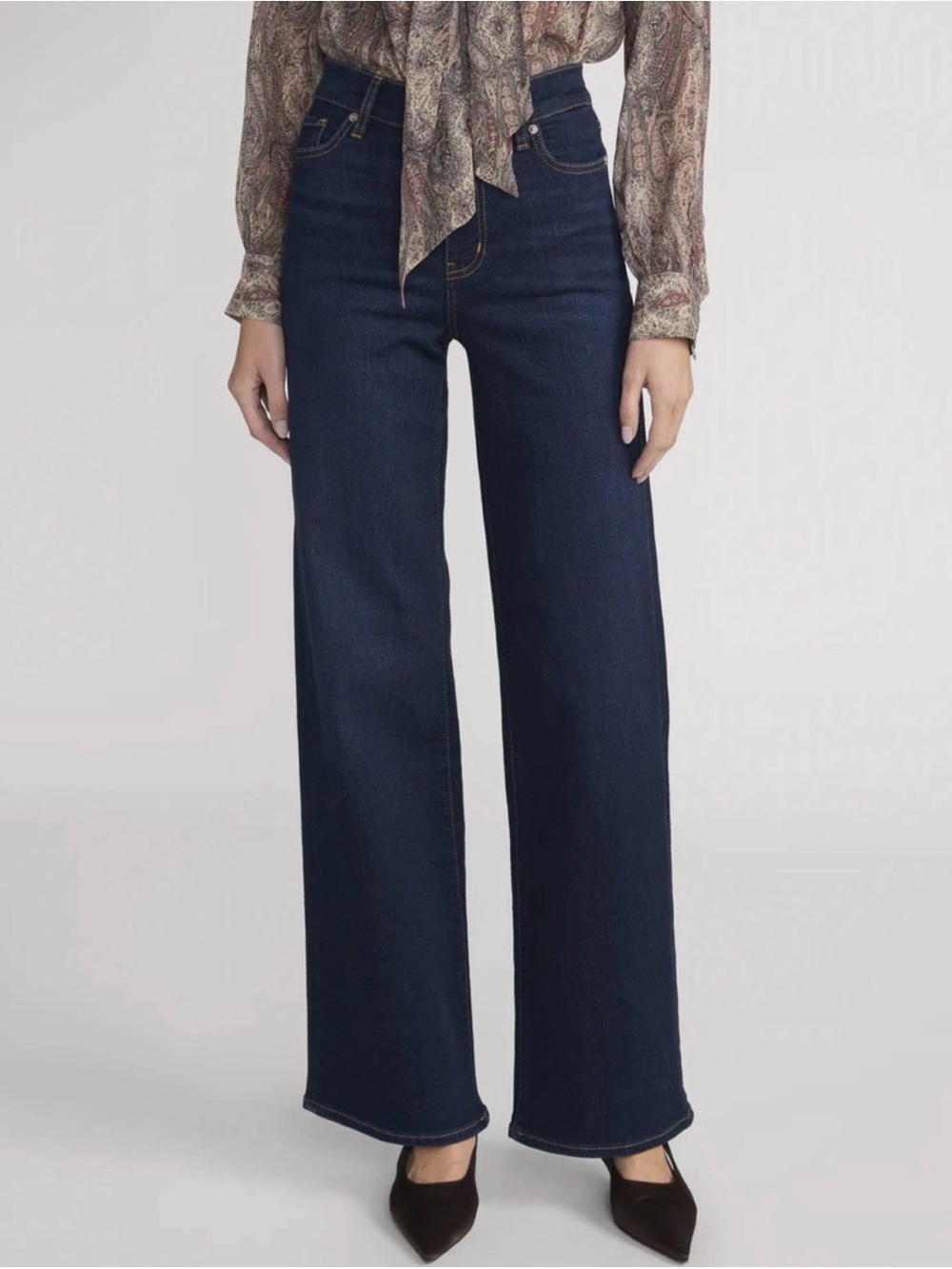 FRAME Le Slim Palazzo Stretch High Rise Wide Leg Size 26 NWT